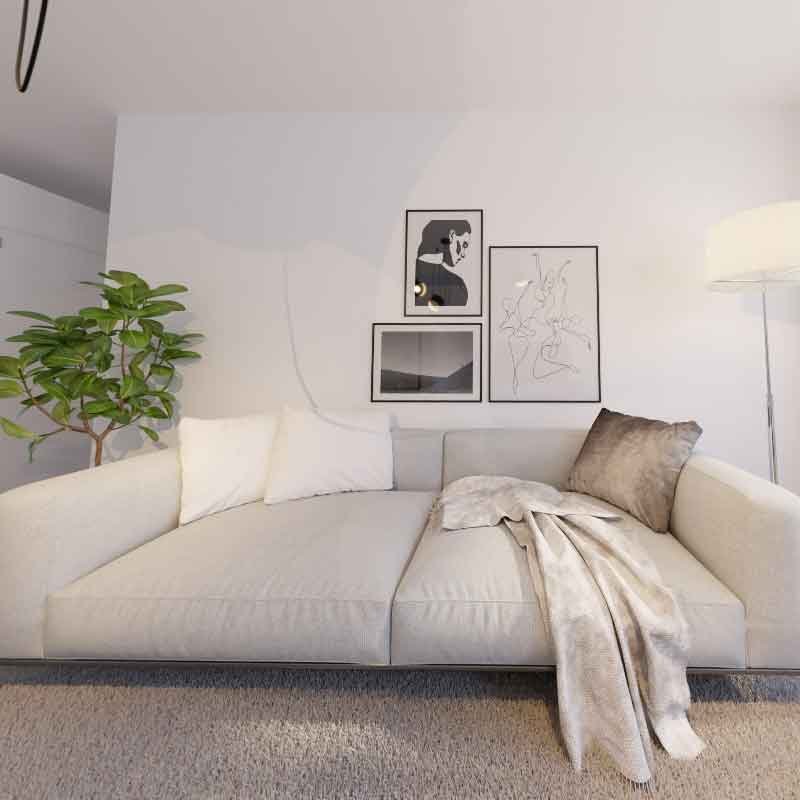 living room 3d design for a luxury villa house