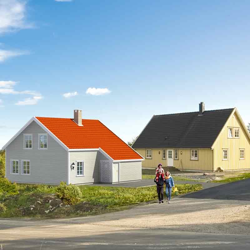 3D Photo montage view of a house in Klokkerveien, Norway