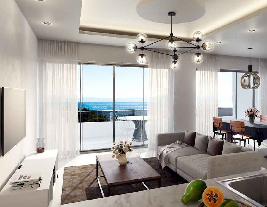 3D interior render for living room