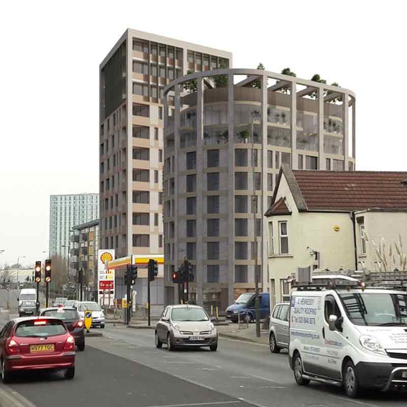 3D Photo montage image created for an apartment in 227 Western Road, Colliers Wood, London