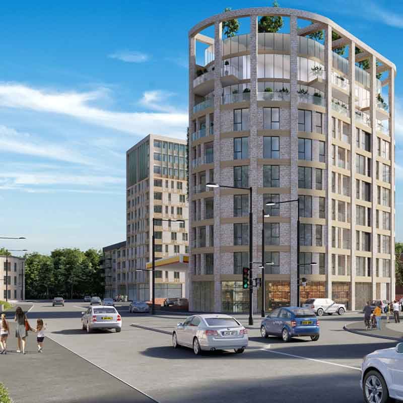 3D exterior design and rendering created for an apartment in London