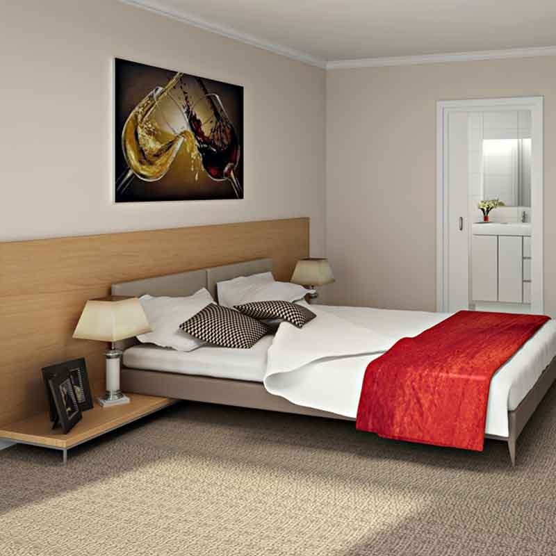 Apartment bedroom interior design and 3D rendering