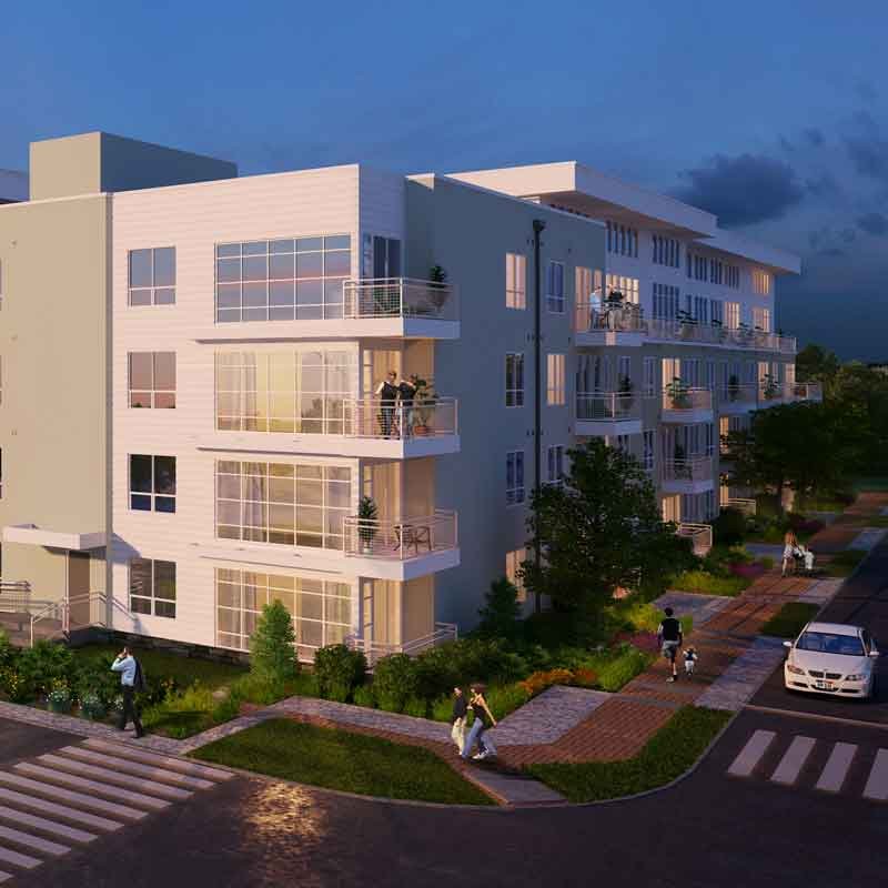 Apartment exterior 3d view
