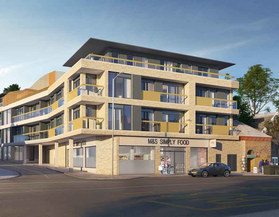 Apartment exterir 3D perspective view