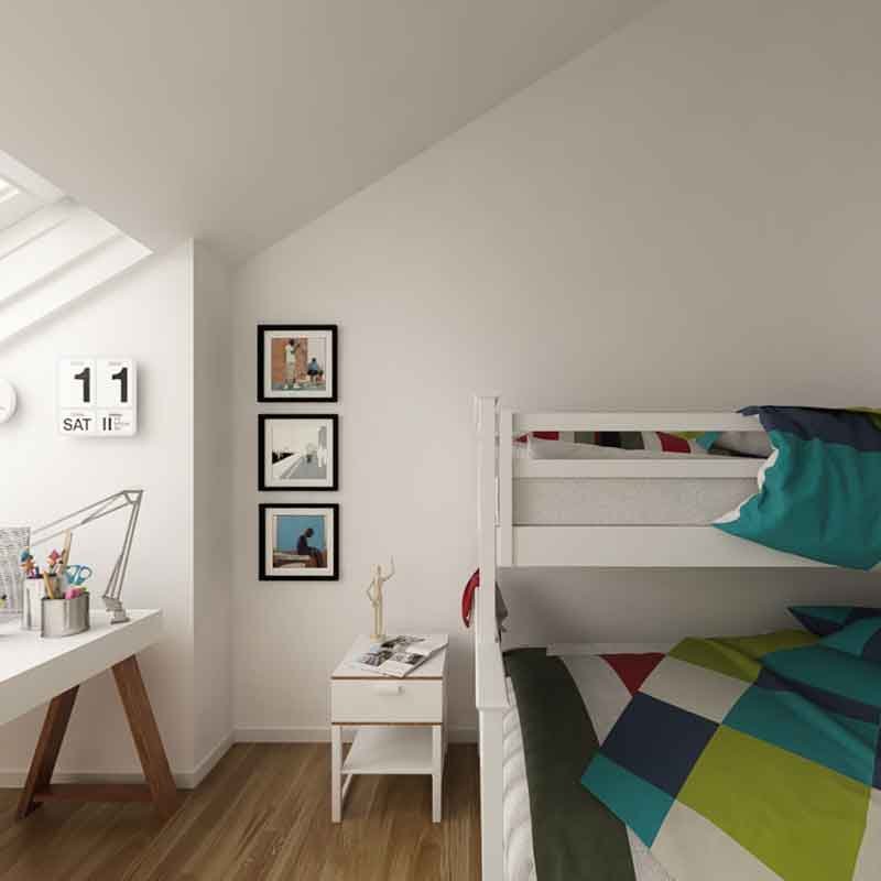 Kids bedroom 360 degree view