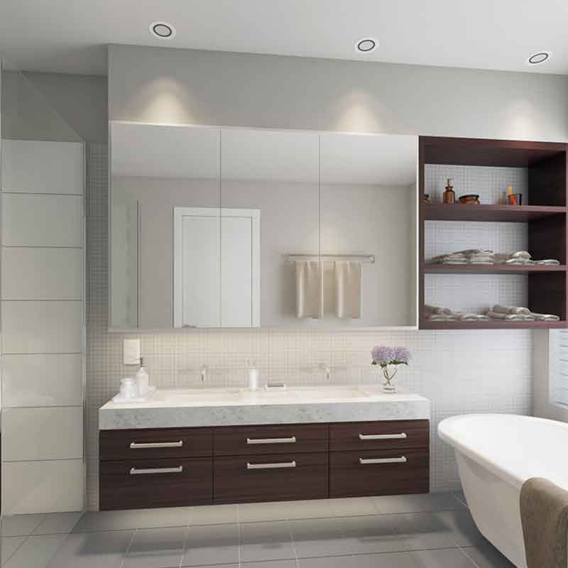 Bathroom interior 3D visualization for an apartment in Sydney, Australia