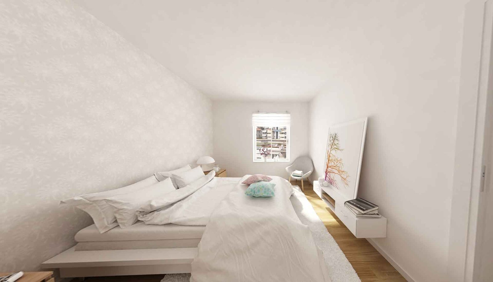 Bedroom 360 degree view rendering