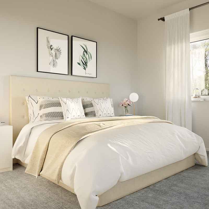 Bedroom 3d design of a holiday home in London