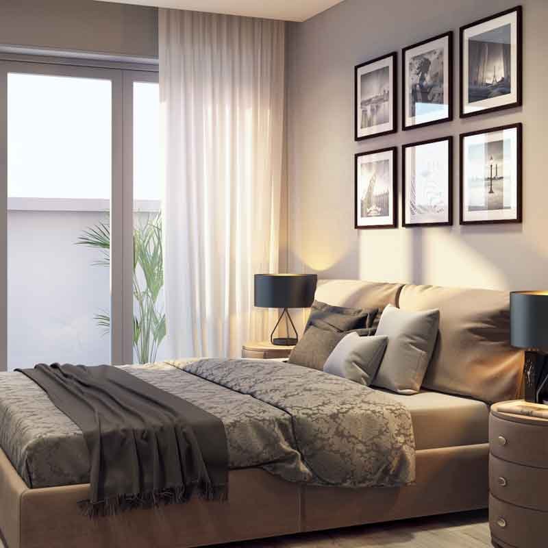 Bedroom 3d design and rendering for a home in London