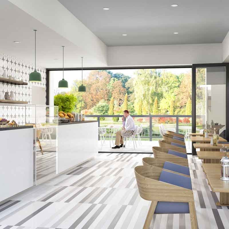 3D interior design rendering for a bistro restaurant in Ontario, Canada