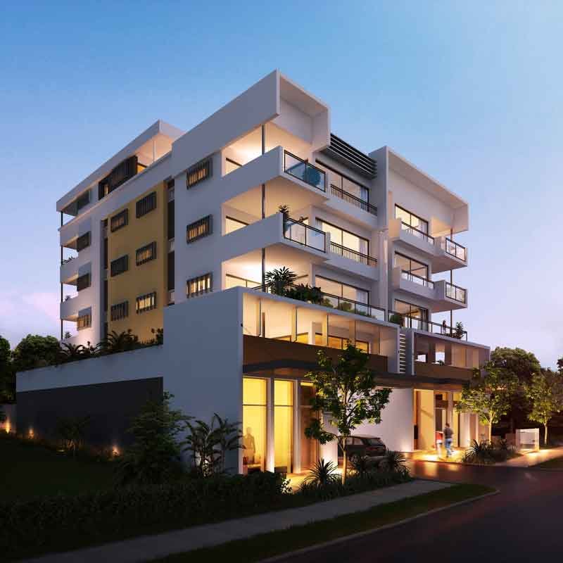 Budget apartment design 3d render view