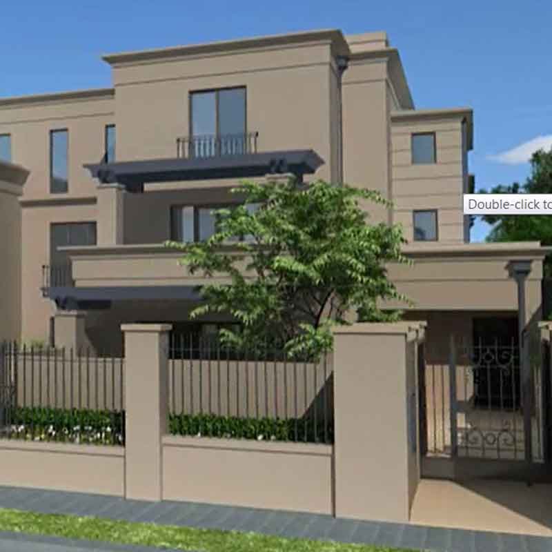 3D exterior render for a bungalow in Perth, Australia