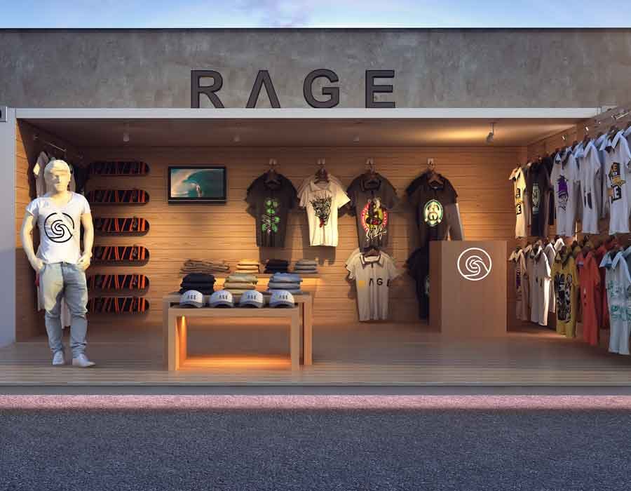 Container shop design 3d rendering