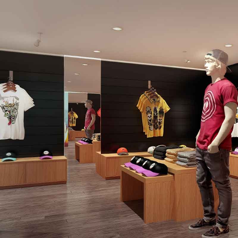 Interior 3d render view for a showroom in Dubai Mall 