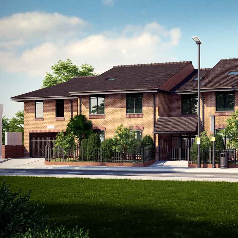 Duplex apartment exterior 3D view
