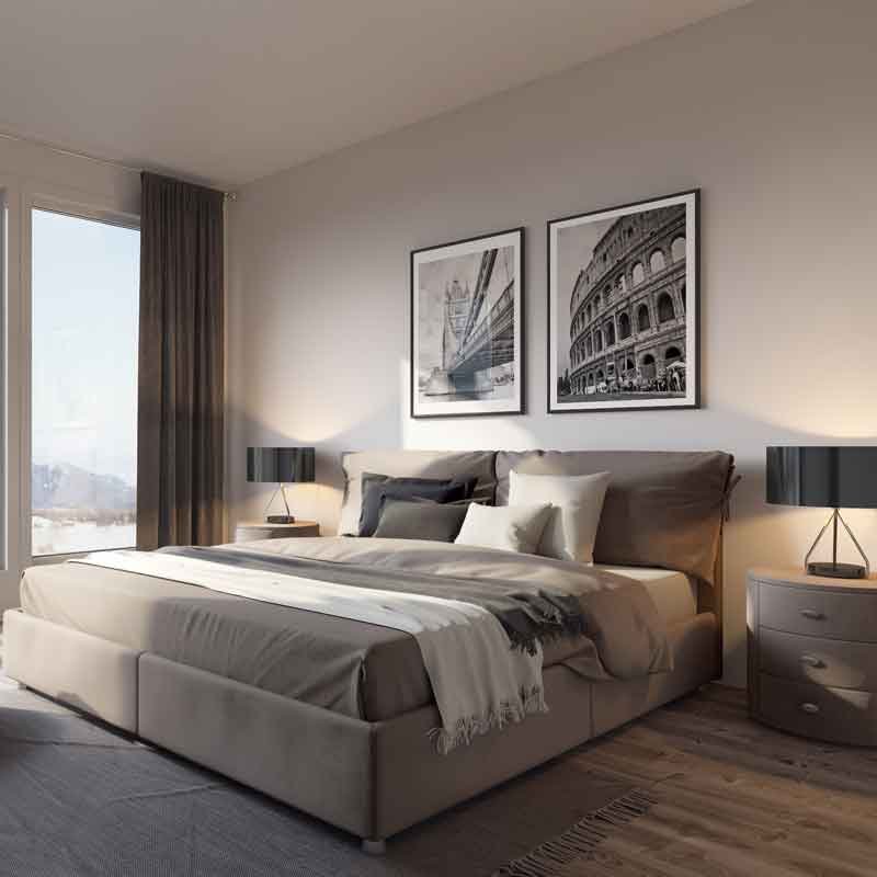 Home bedroom 3d design and rendering