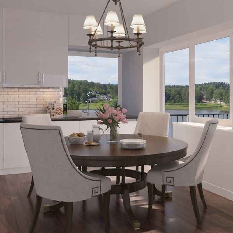 Dining room 3D view of a home in Sydney, Australia