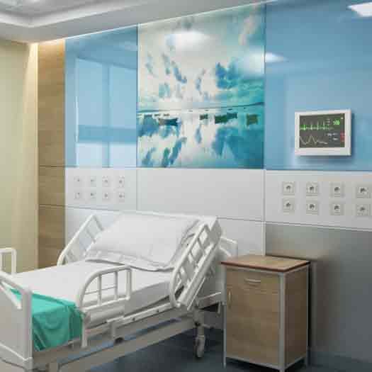 3D render view of a hospital in Dubai, U.A.E