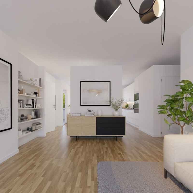 360 degree vr rendering for a living roo