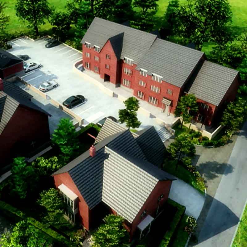 Exterior 3D view of a house in London, United Kingdom