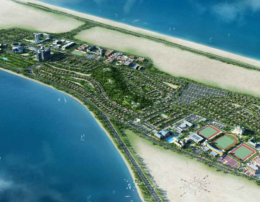 3d render for Oceanfront residential township in Abu Dhabi, U.A.E