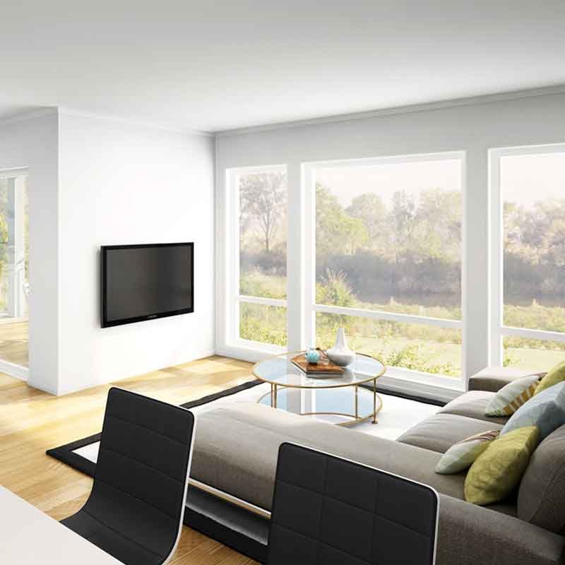 3D rendering for a house living room design in Borkenes, Norway