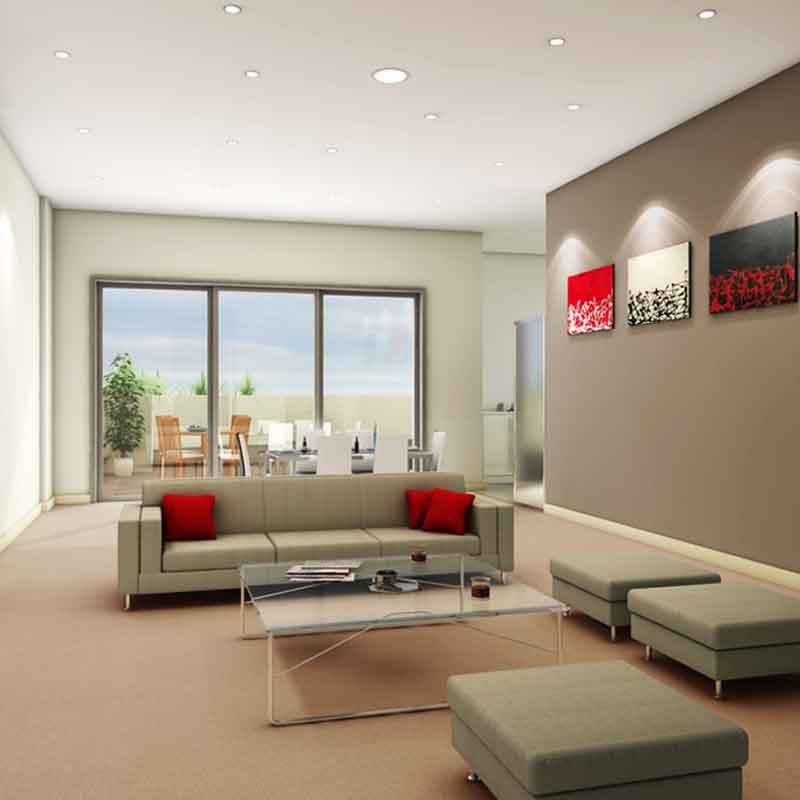 Living room design and 3d visualization for an apartment in Sydney, Australia 
