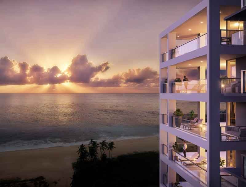 Exterior 3d render view of an apartment in Sri Lanka