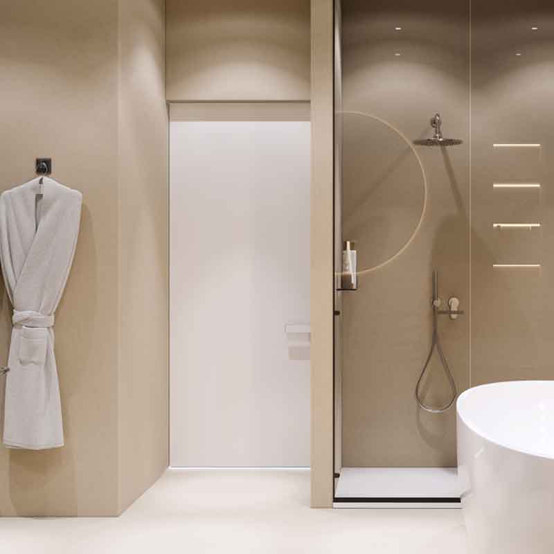Luxury bathroom 3d design and rendering for an apartment in Dubai