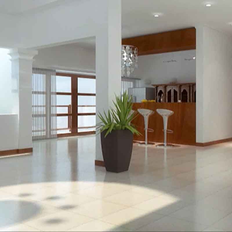 Interior 3d view of a villa in Houston, United States
