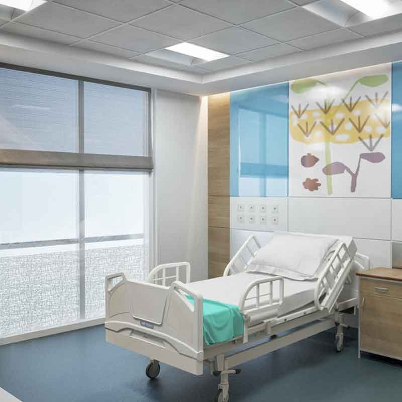 Pediatric room 3d render image for a hospital in Abu Dhabi, UAE