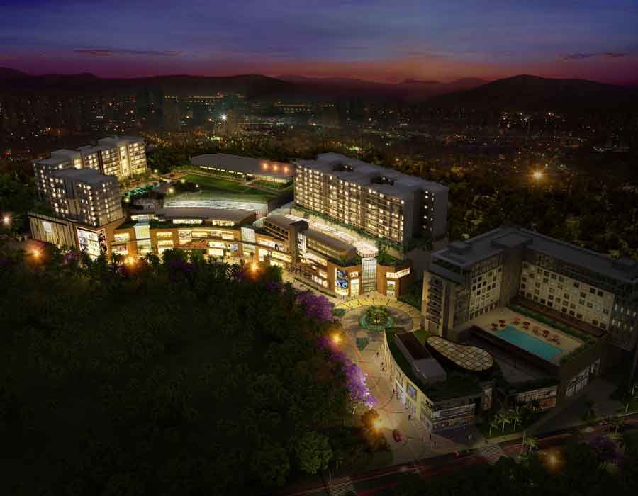 3D aerial view of phoenix mall, Chennai, India