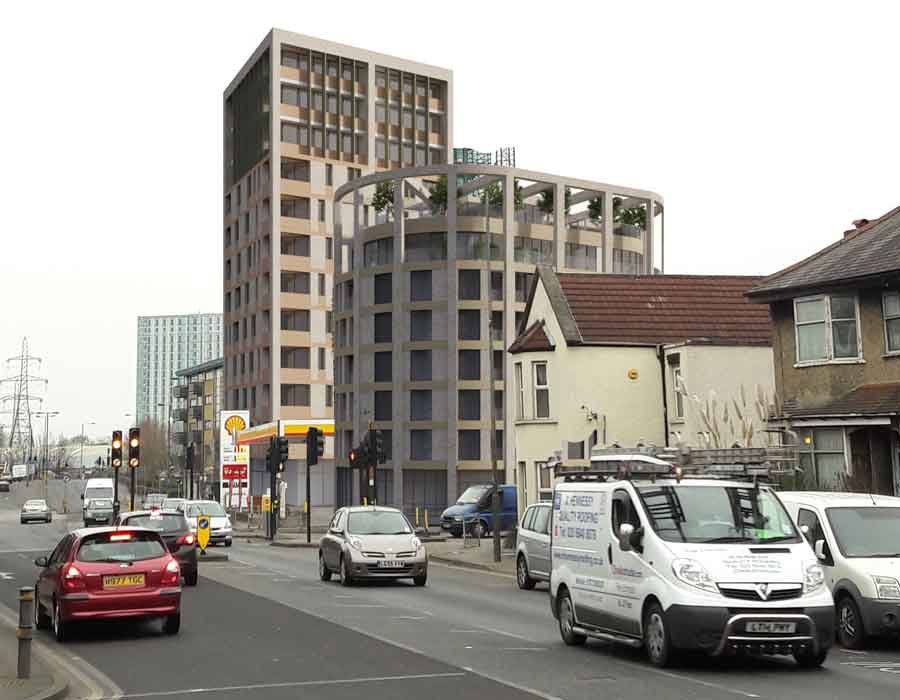 Photo composite 3D render for an apartment in London