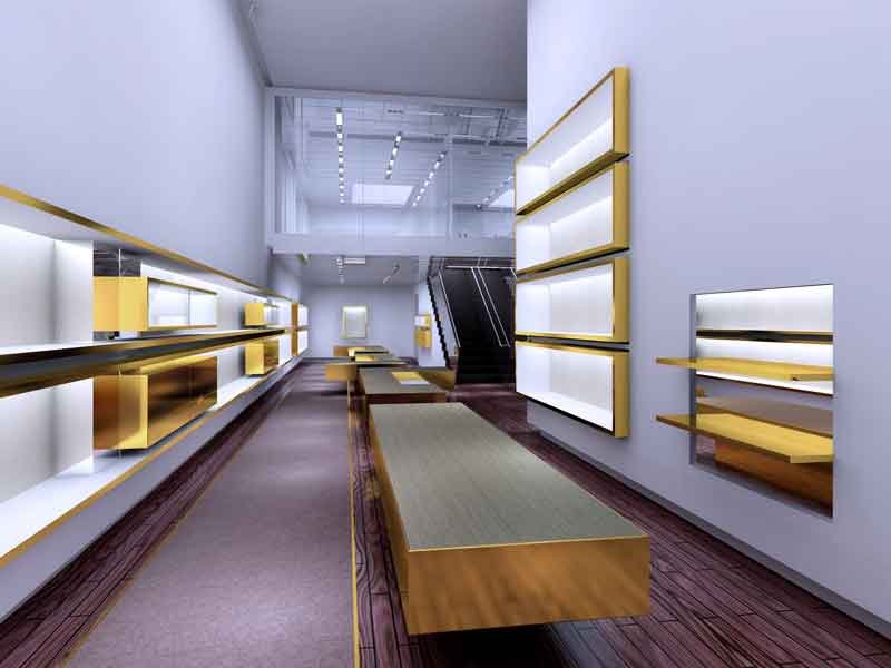 3D interior still render for a fashion retail showroom