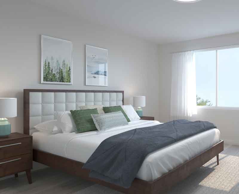 Bedroom 3d design from a retirement home interior 3d tour