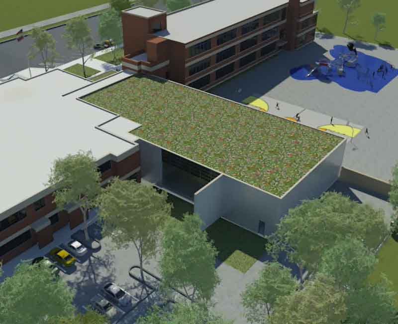 3D render from school 3d flythrough animation