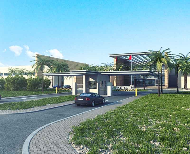 3D exterior still render from a technical school 3d virtual tour