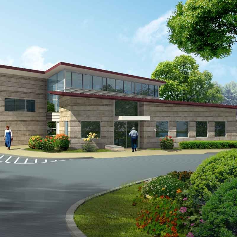 Senior centre 3d design and rendering