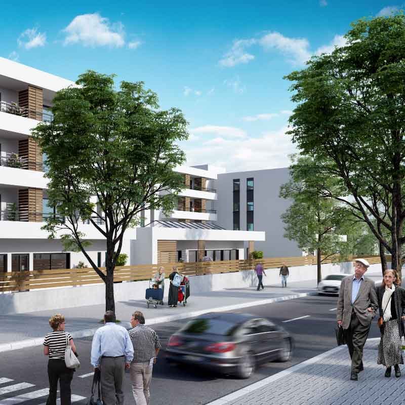 3D view from a senior living virtual 3d tour