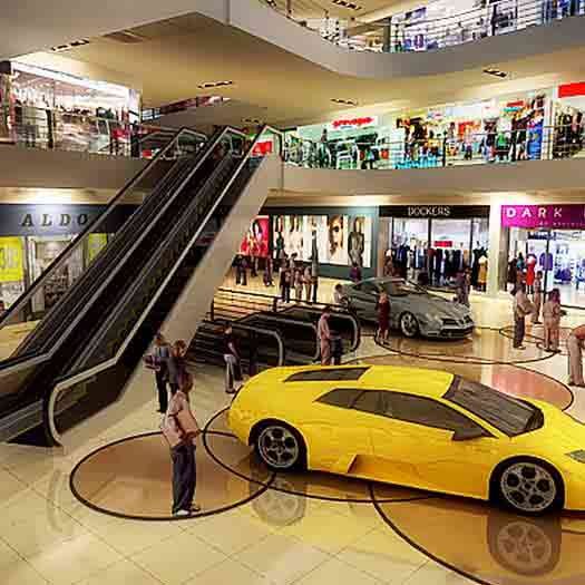 3D rendering for a shopping mall in Hyderabad, India