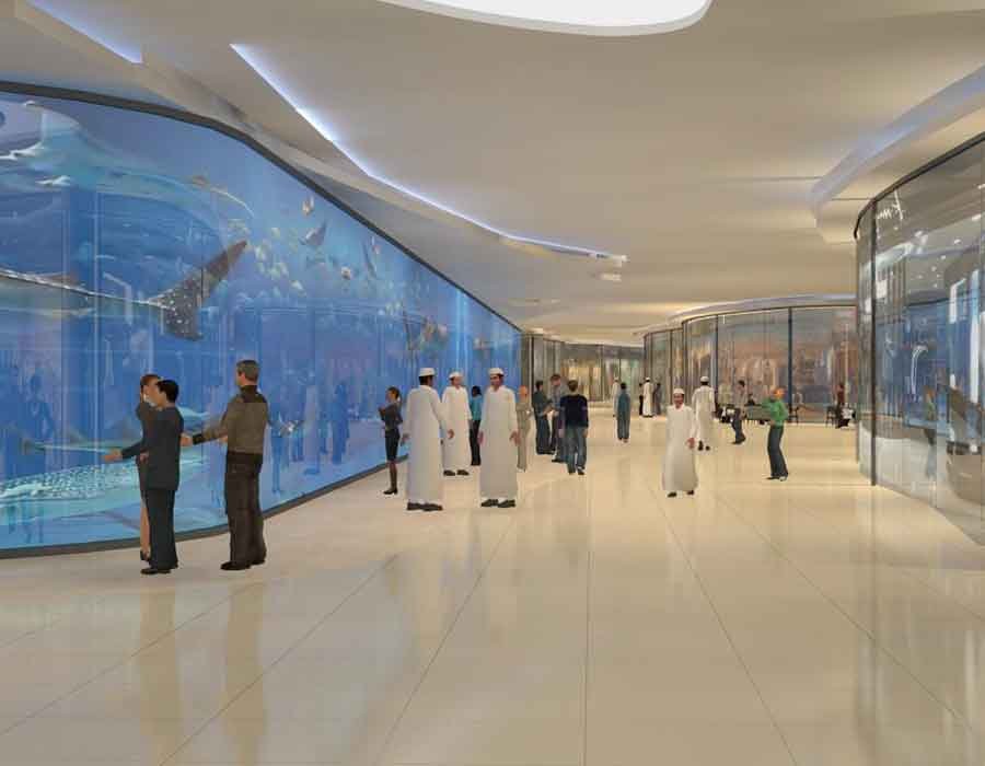 3D render view of shopping mall in Muscat, Oman