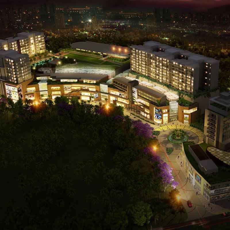 Aerial 3D render for Phoenix Shopping mall 3d design