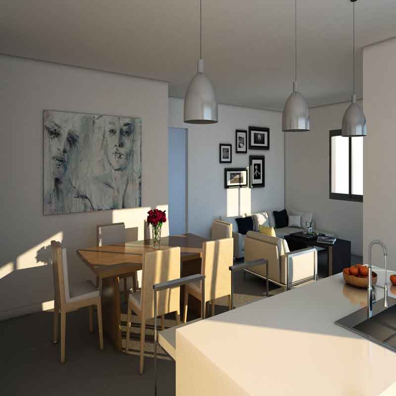 dining area 3d design for a townhouse in Bergen, Norway