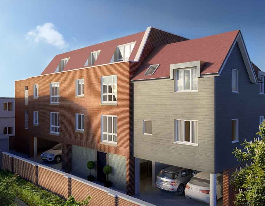 townhouse 3d exterior view, Witham, UK