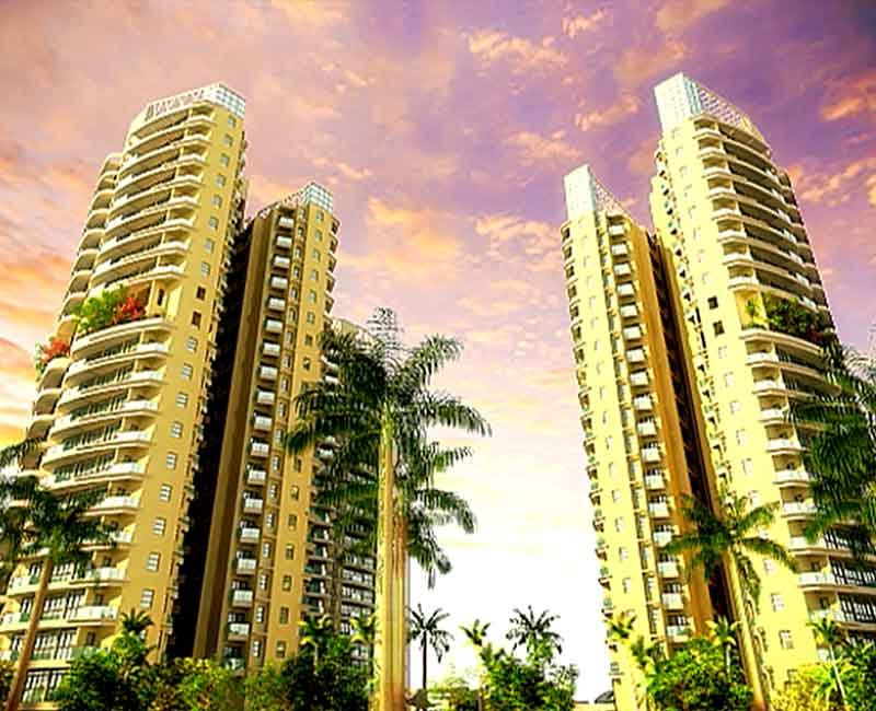 3d render view for an apartment in Crescent Parc Township, Ghaziabad, India