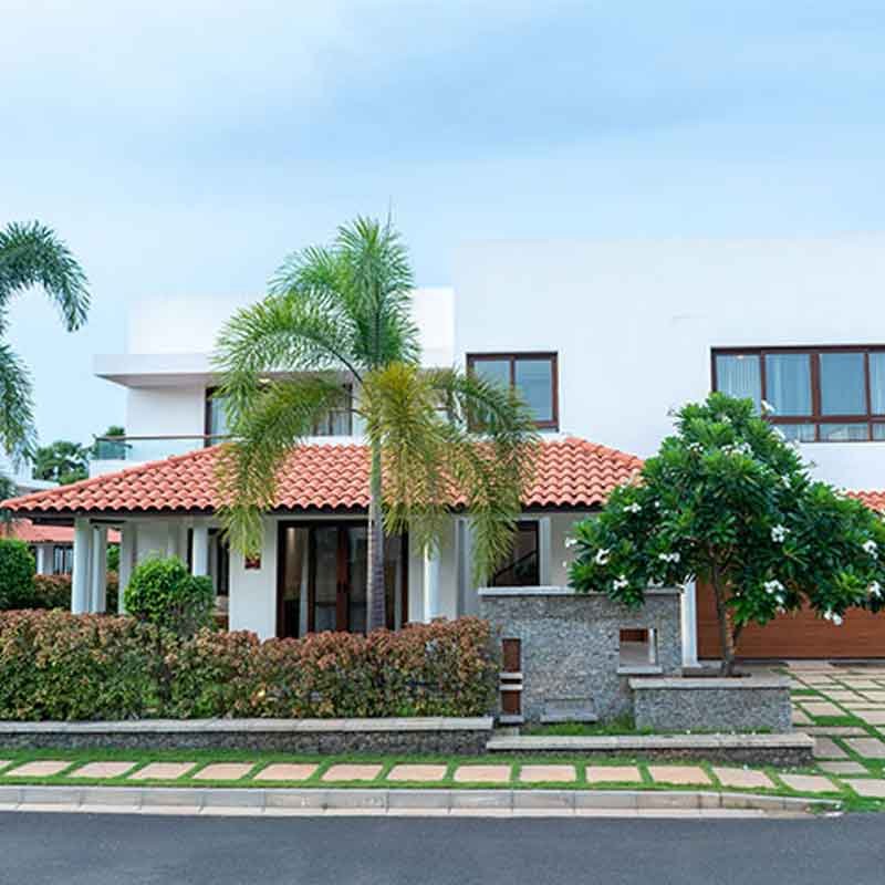 Exterior 3D rendering for a luxury villa in Chennai, India