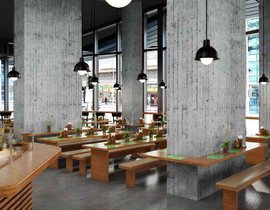 3d visualization for a vietnamese restaurant