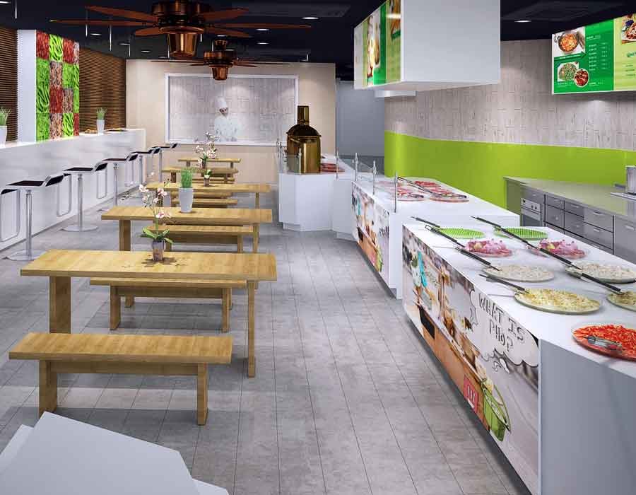 Vietnamese restaurant interior design and 3d rendering