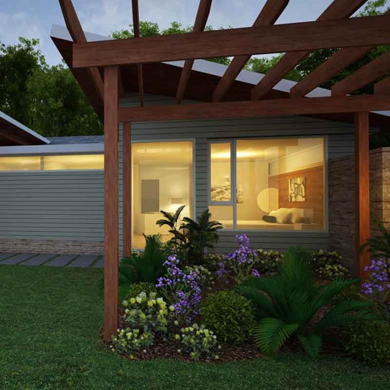 3d rendering of a villa house in North Carolina, United States