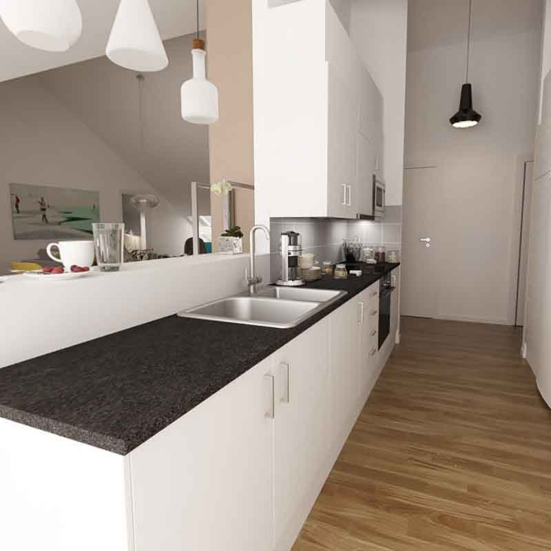 villa kitchen 360 degree view
